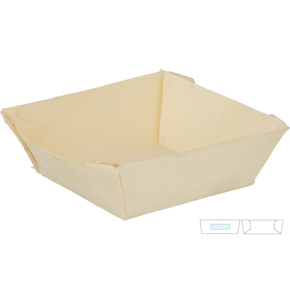 Wooden Square Barquettes